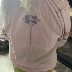 Sundance Pink Embroidered Blouse